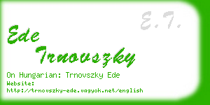 ede trnovszky business card